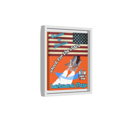 shoot for the stars - framed canvas art (orange)