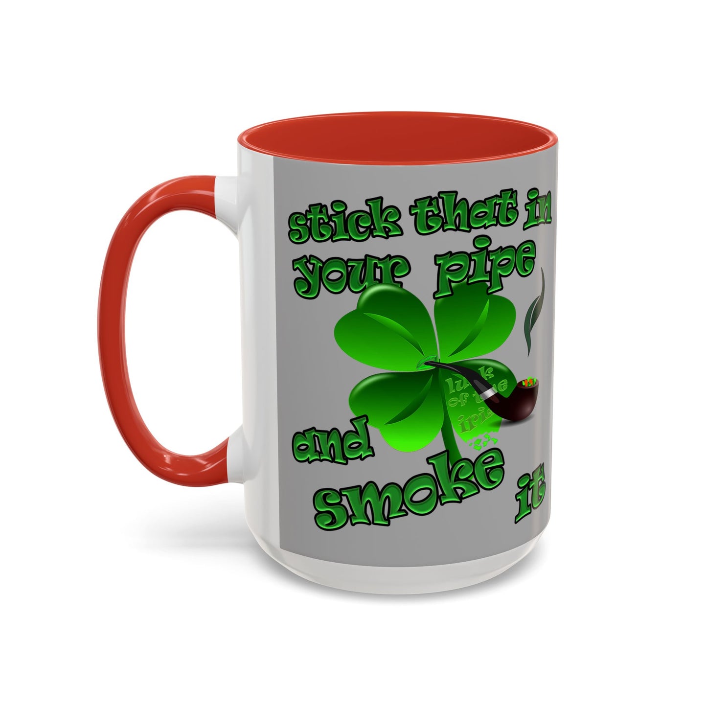 celtics logo - Accent Mug (light grey)