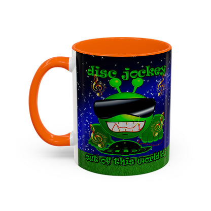 disc jockey - Accent Mug ('snoops' background)