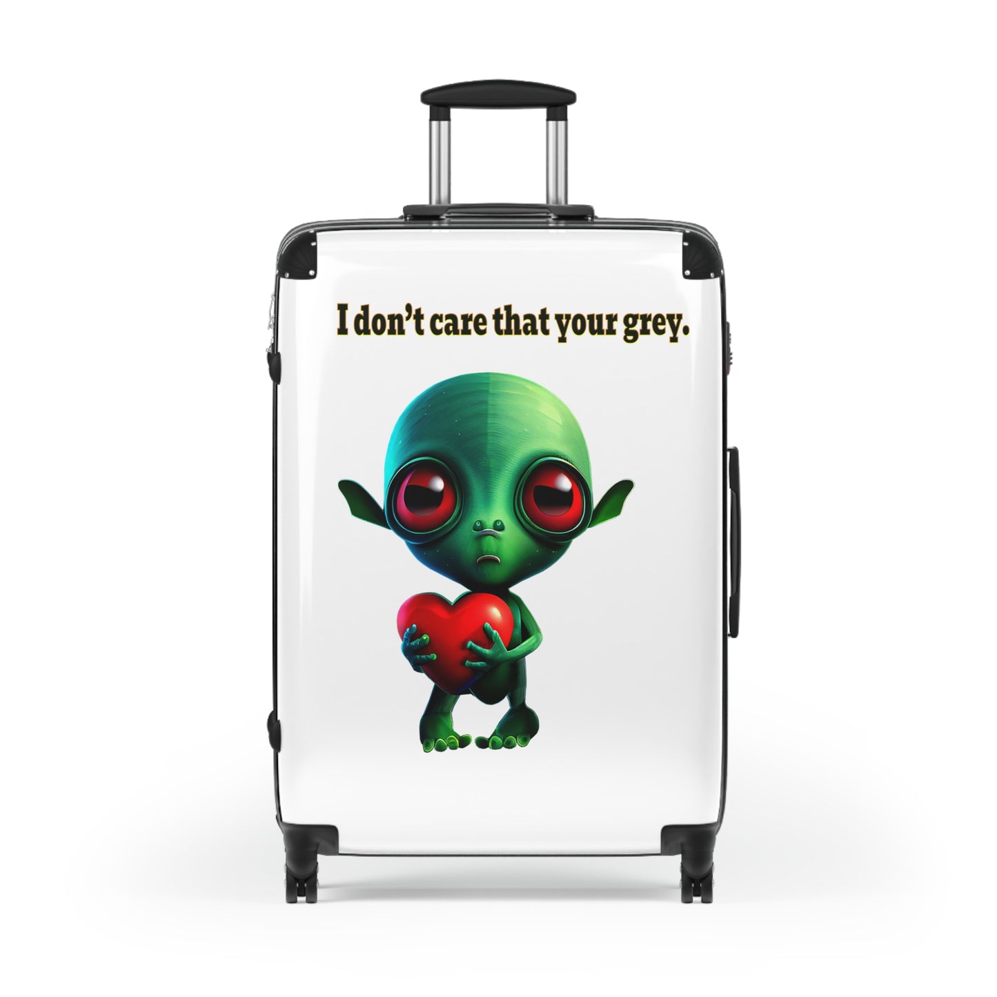 I don't care that your grey - Suitcase (white)