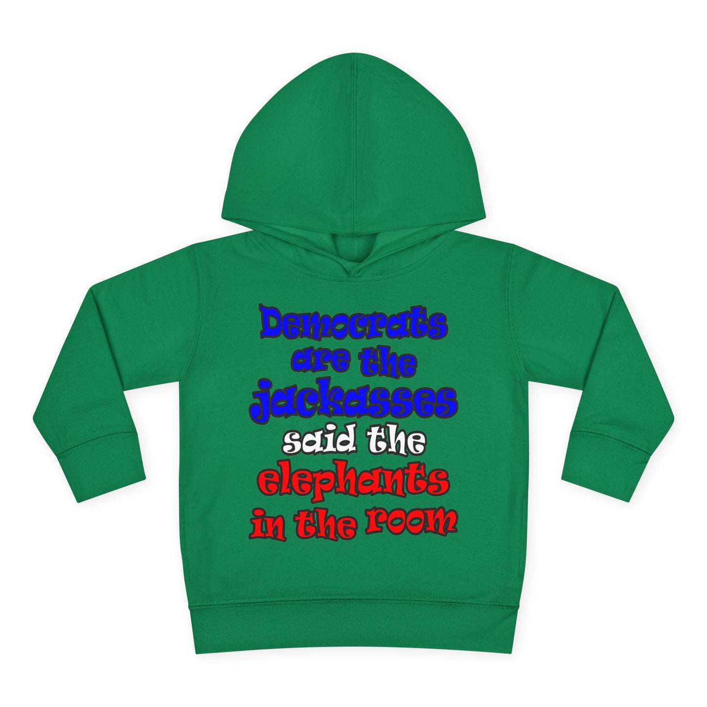 donkeys and elephants - Toddler Pullover Fleece Hoodie
