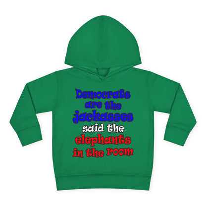 donkeys and elephants - Toddler Pullover Fleece Hoodie