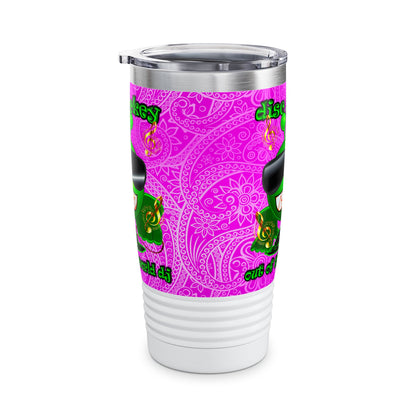 disc jockey - Ringneck Tumbler, 20oz (pink swirl)
