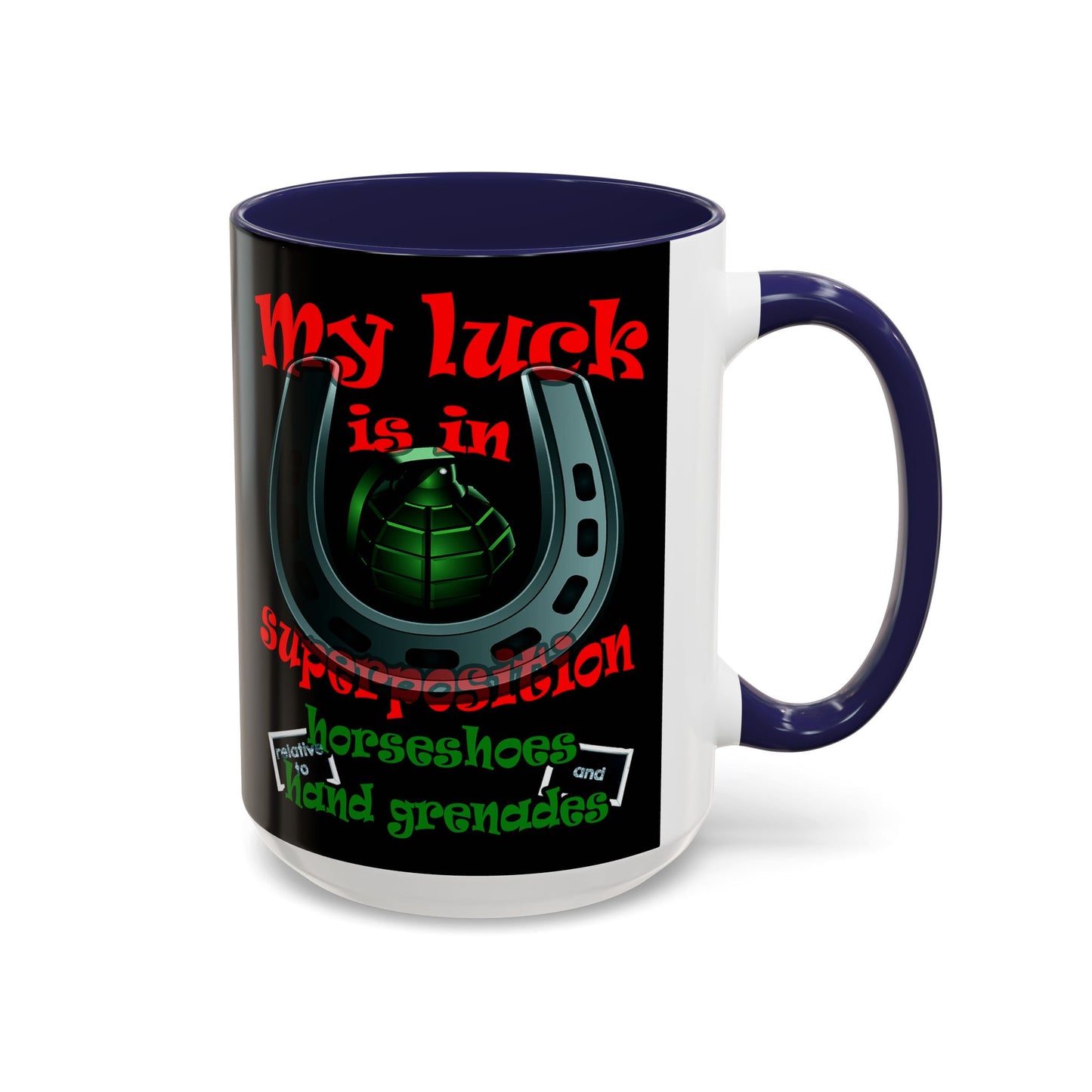 my luck - Accent Mug (black)