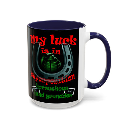 my luck - Accent Mug (black)