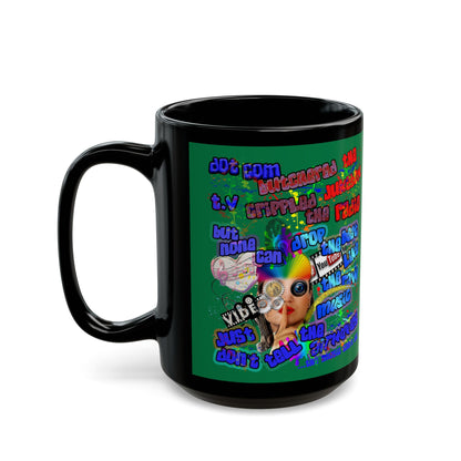 drop the beat - Black Mug (dark green)