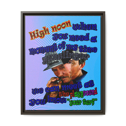 high noon - framed canvas art (light blue-purple wave)