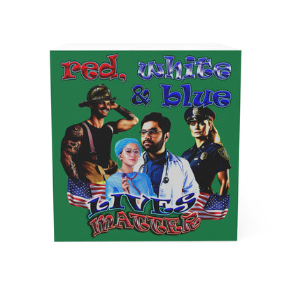 rw&b lives matter - note cube (dark green)