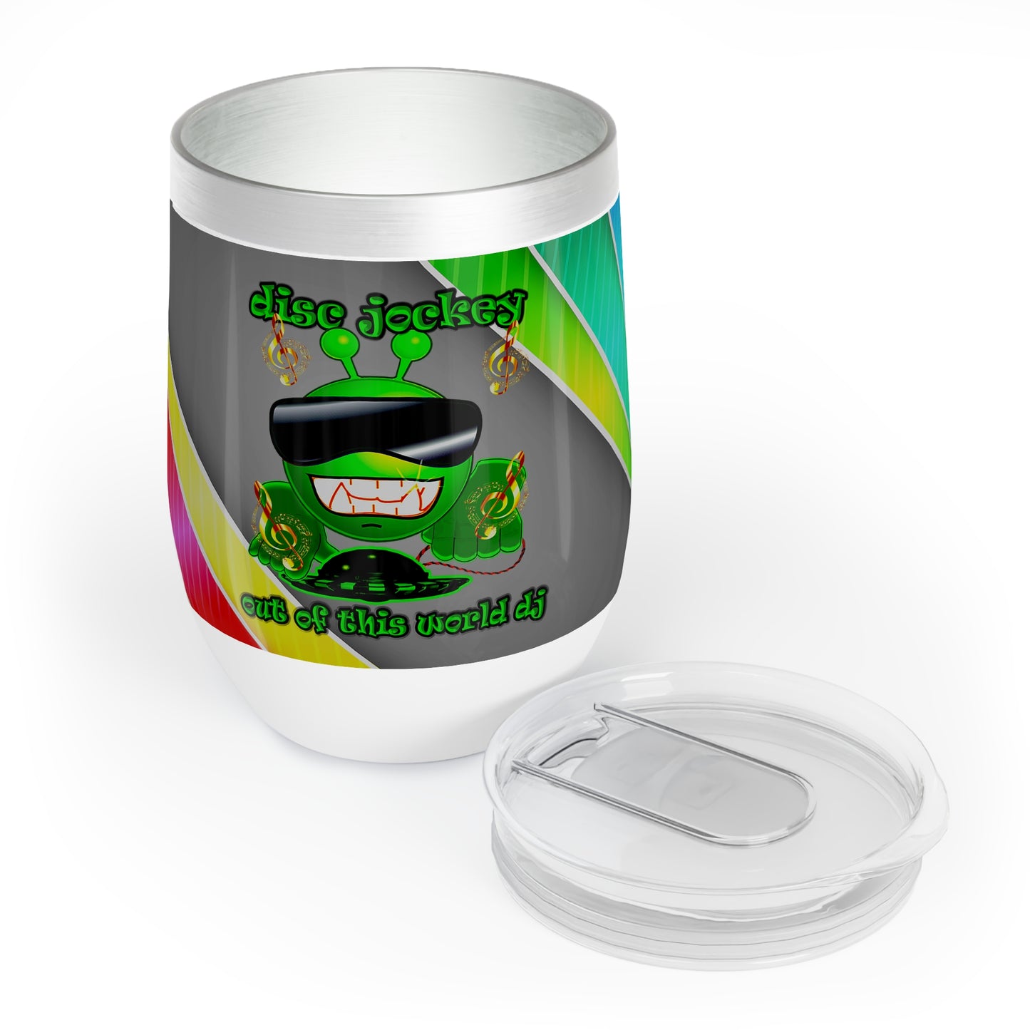 disc jockey - Chill Wine Tumbler (rainbow split)