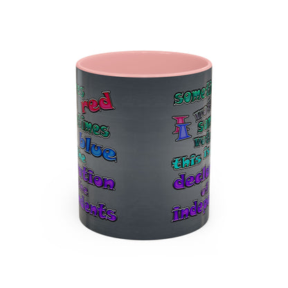 declaration of the independents - Accent Mug (grey-light grey)