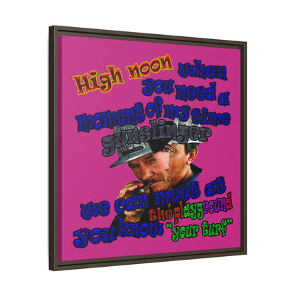 high noon - framed canvas art (pink)