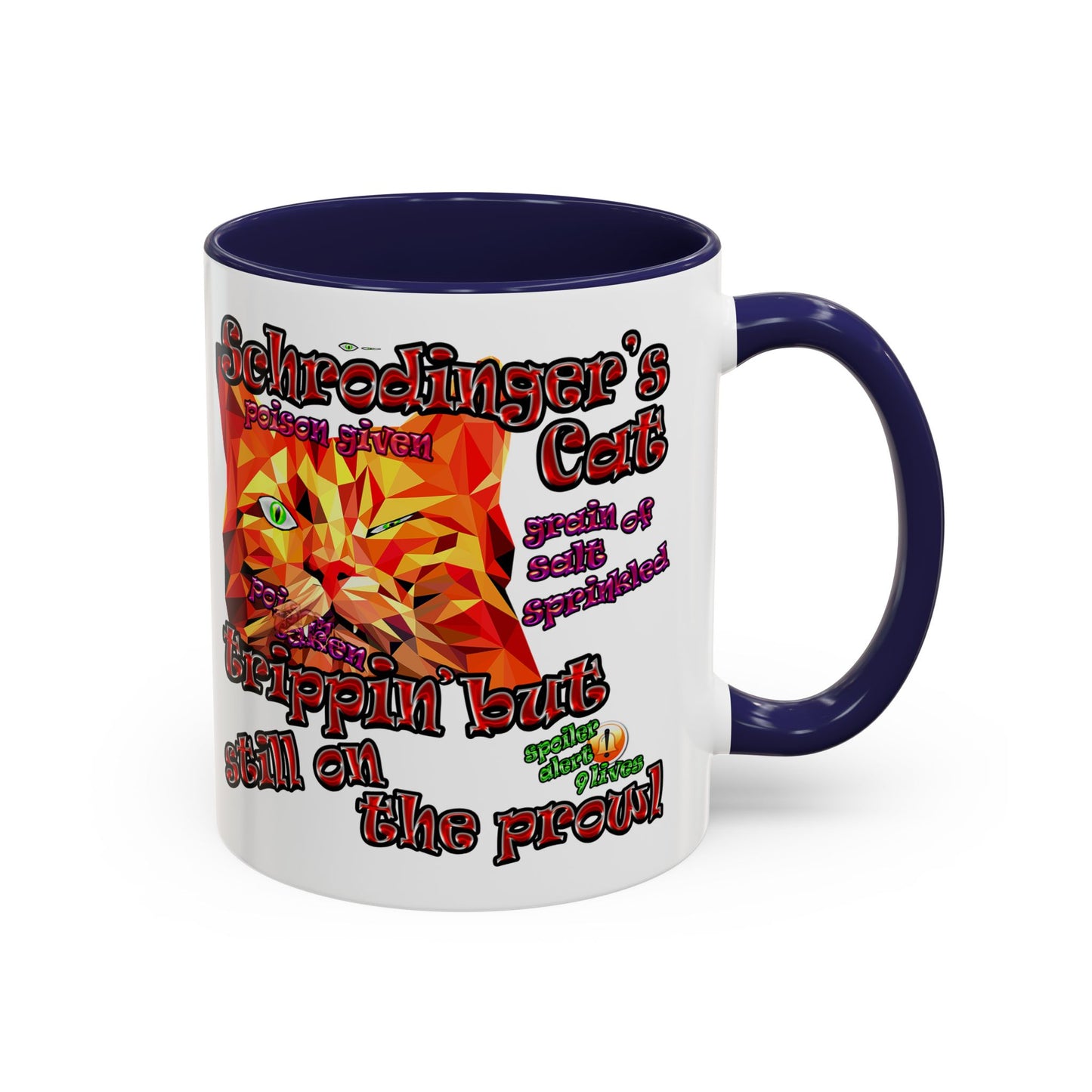 schrodinger's cat - Accent Mug (white)