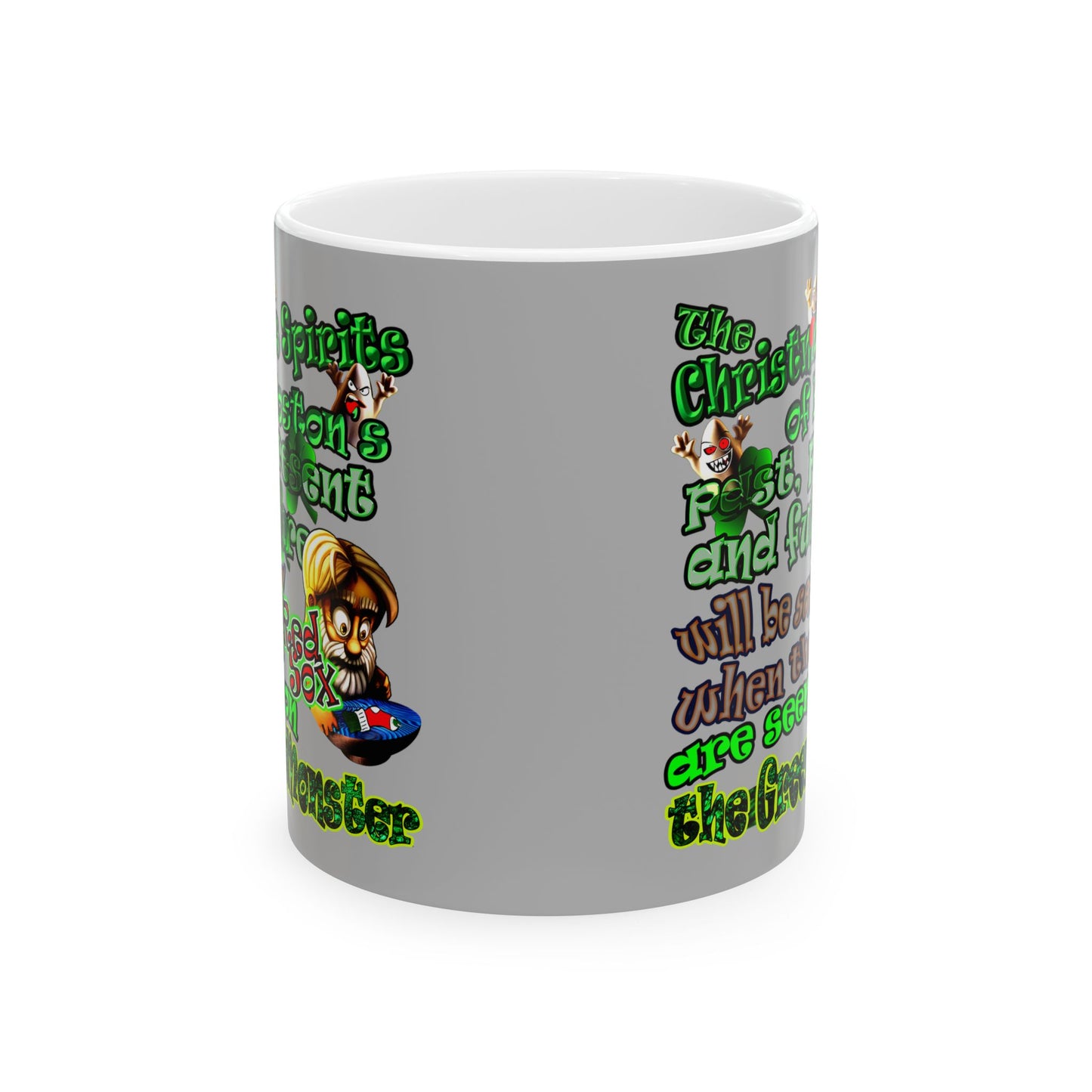 christmas spirits of boston - White Mug (light grey)