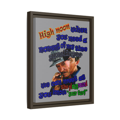 high noon - framed canvas art (grey)