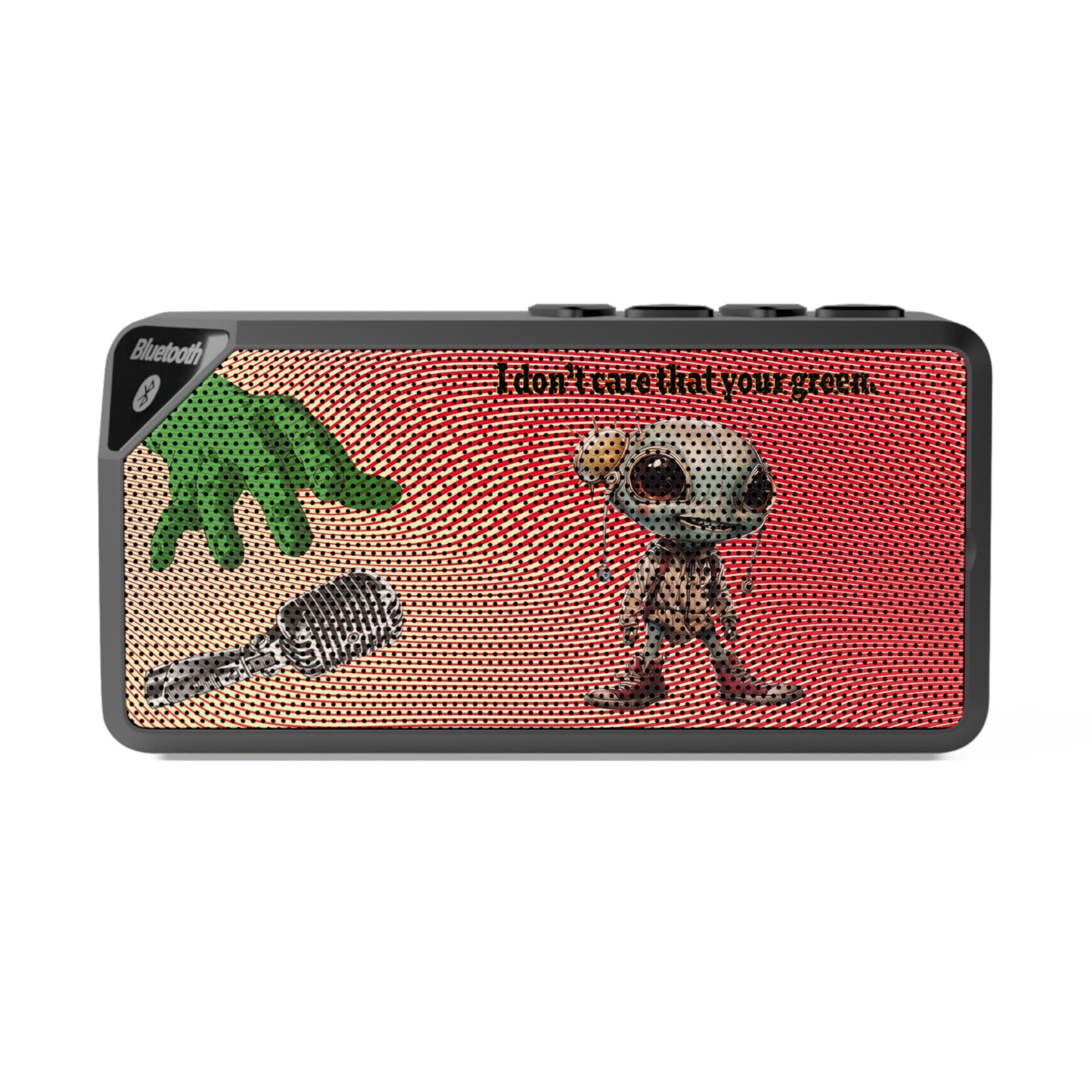 I don't care that your green - Jabba Bluetooth Speaker (yellow-orange wave)
