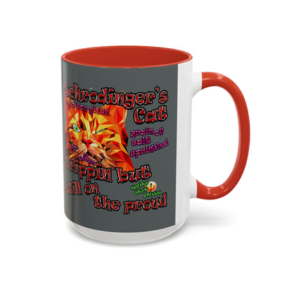 schrodinger's cat - Accent Mug (dark grey)