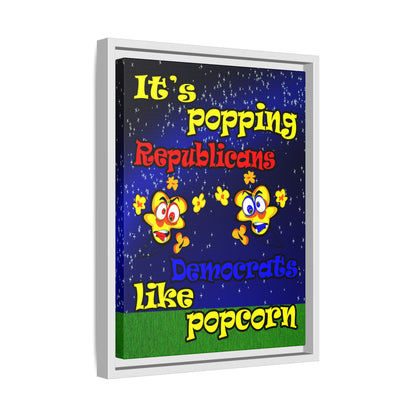 popping like popcorn - framed canvas art ('snoops' background)