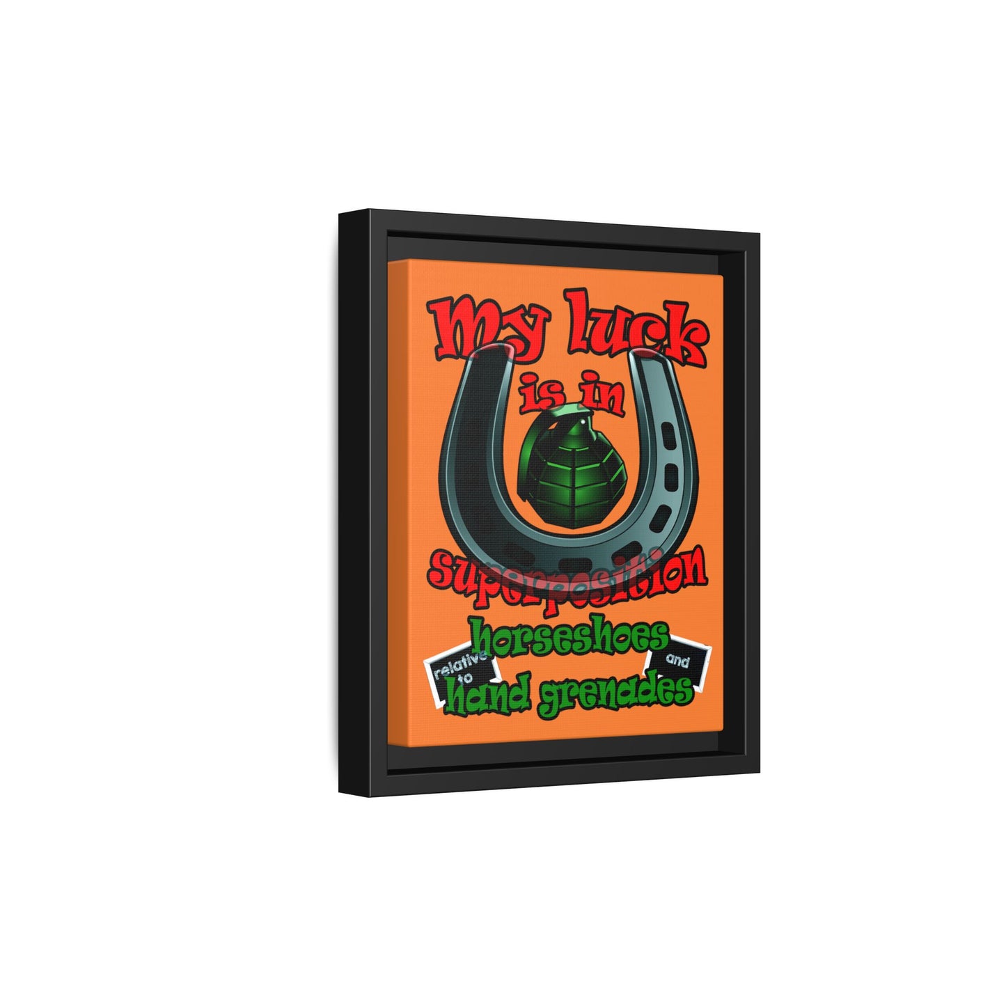 my luck - framed canvas art (crusta)