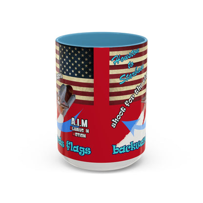 shoot for the stars - Accent Mug (dark red)