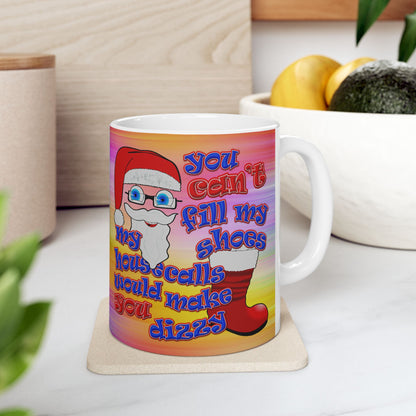 santa's shoes - White Mug (color blur)