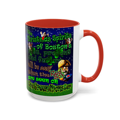 christmas spirits of boston - Accent Mug ('snoops' background)