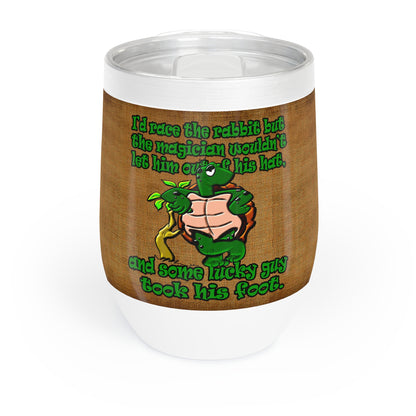turtle race - Chill Wine Tumbler (brown papyrus)