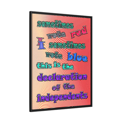 declaration of the independents - framed canvas art (yellow-orange wave)