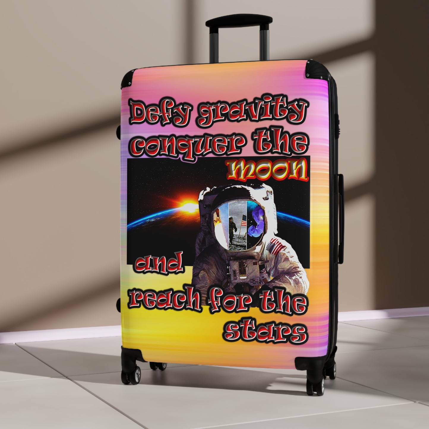 defy conquer reach - Suitcase (color blur)