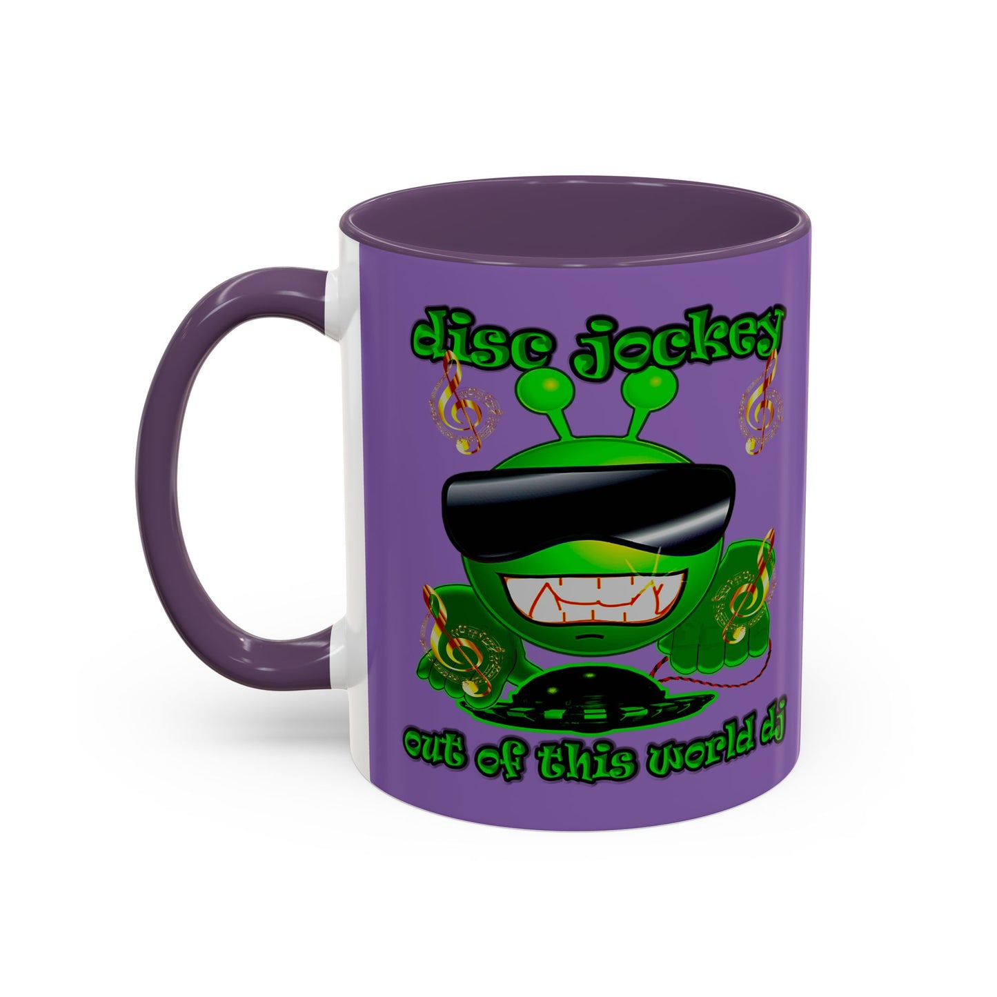 disc jockey - Accent Mug (light purple)