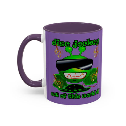 disc jockey - Accent Mug (light purple)