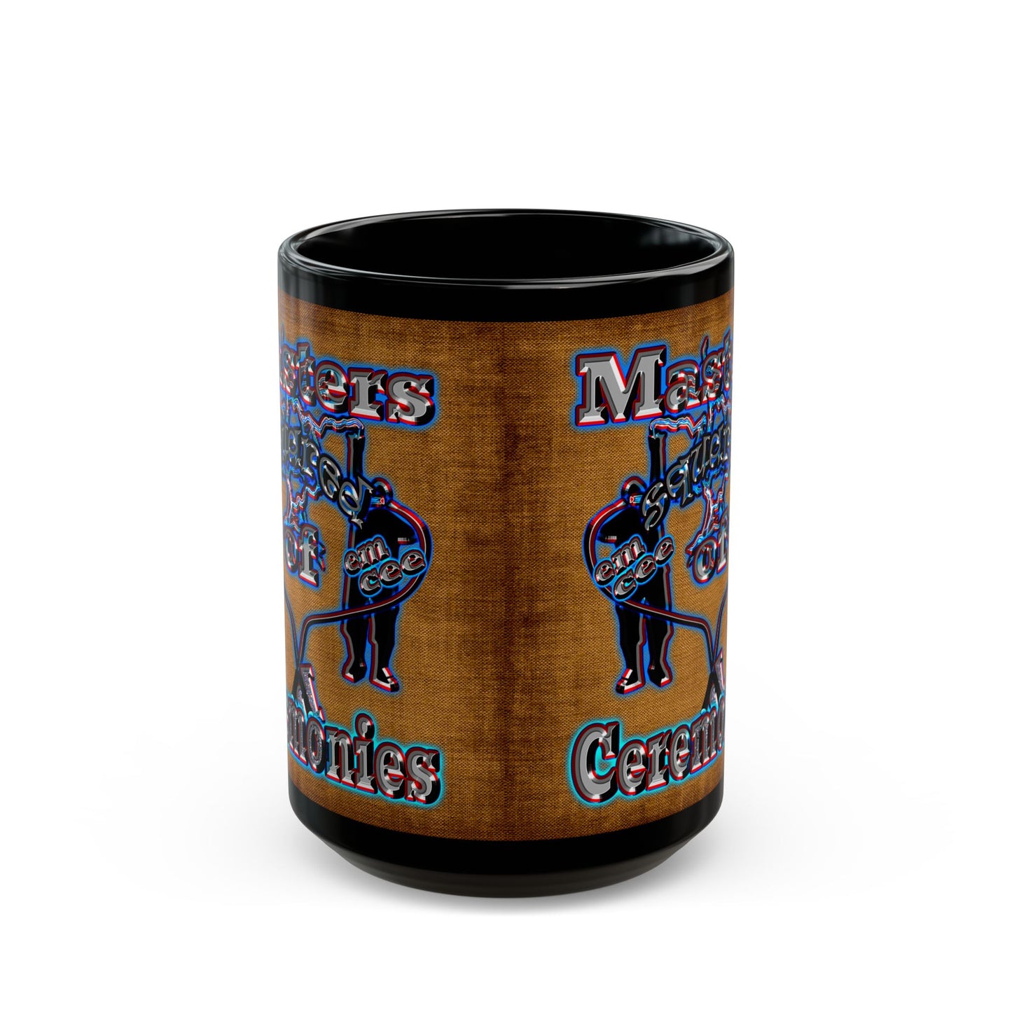 em cee squared - Black Mug (brown papyrus)