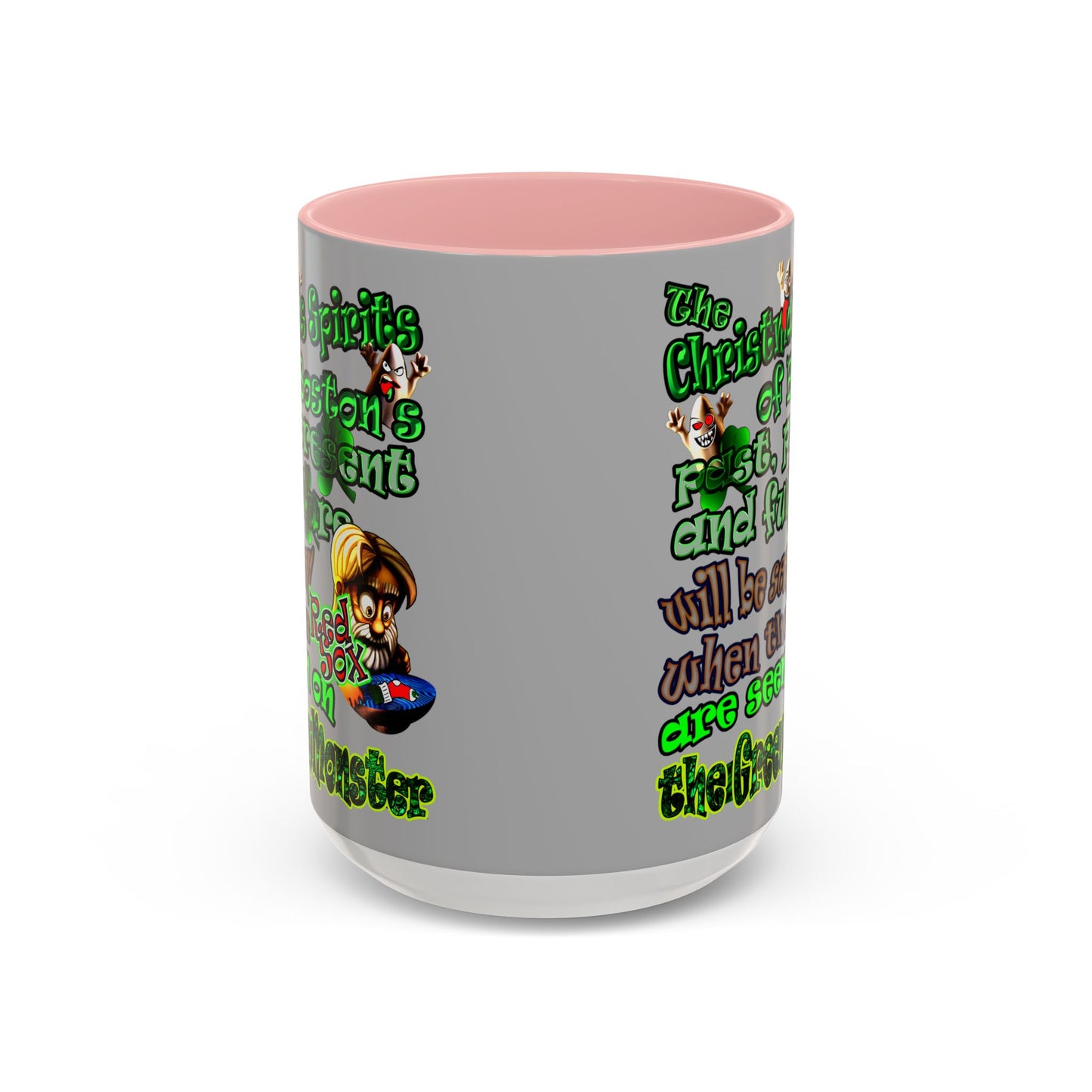 christmas spirits of boston - Accent Mug (light grey)