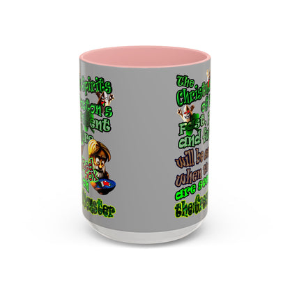 christmas spirits of boston - Accent Mug (light grey)