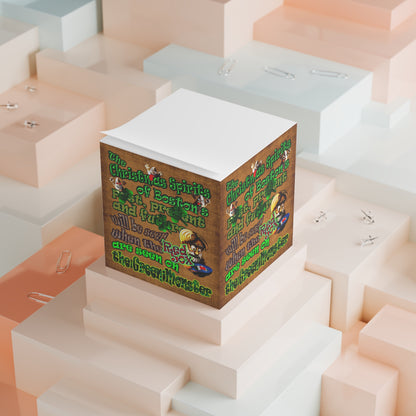 christmas spirits of boston - note cube (brown papyrus)