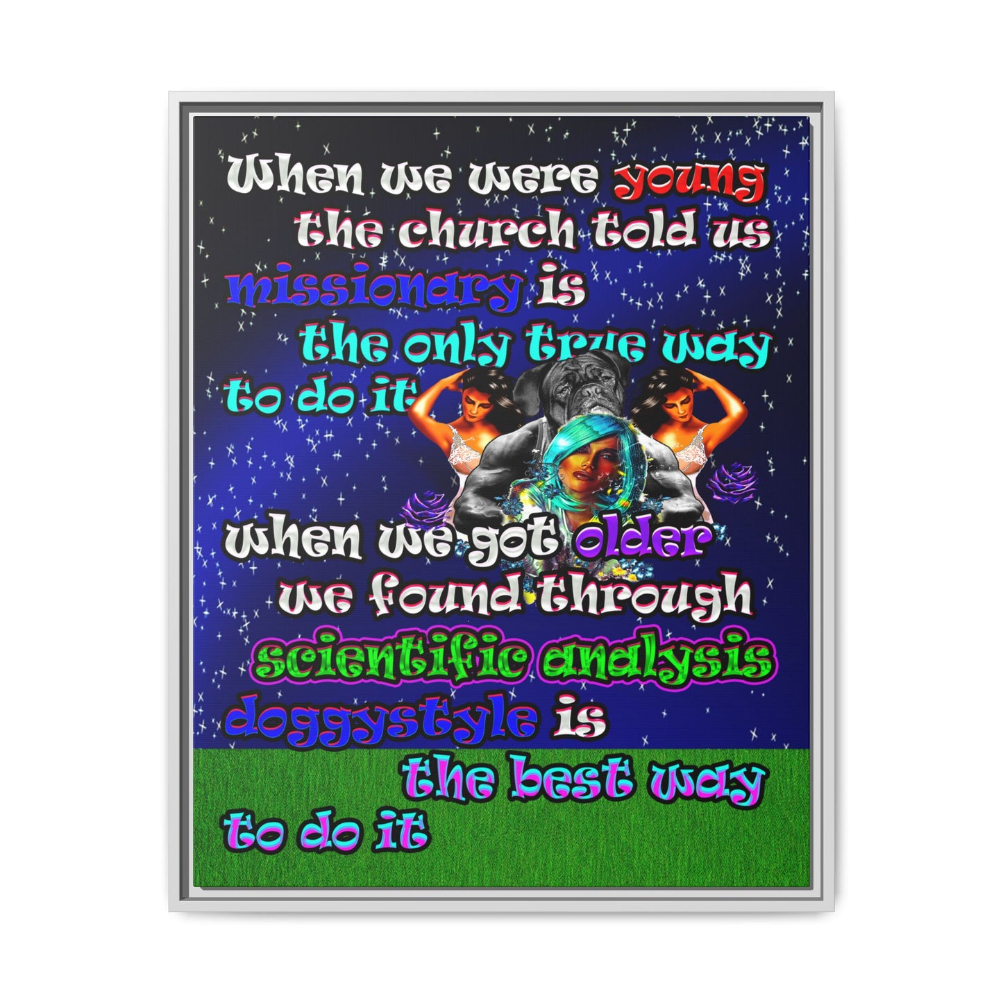 doggystyle - framed canvas art ('snoops' background)