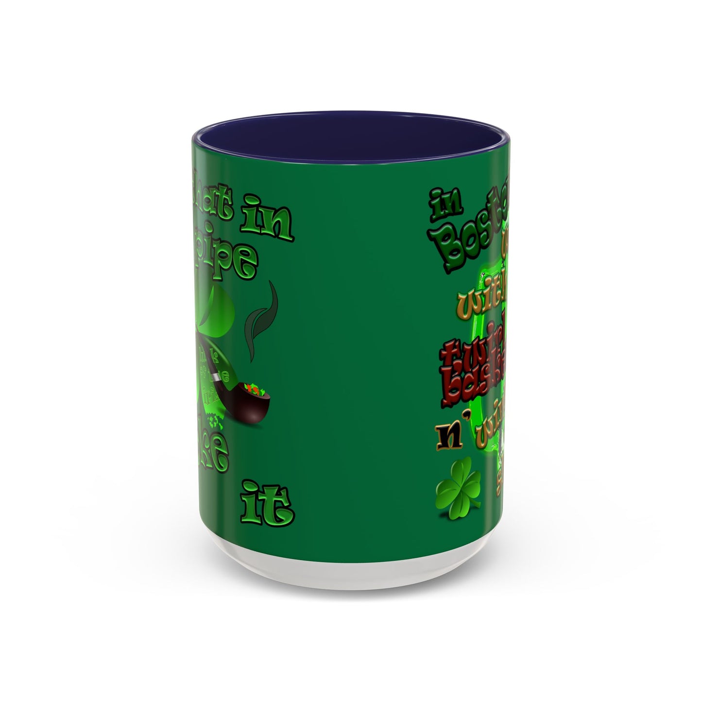 celtics logo - Accent Mug (dark green)