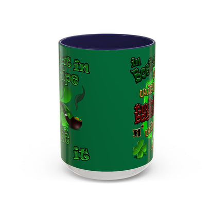 celtics logo - Accent Mug (dark green)