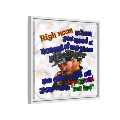 high noon - framed canvas art (white marble)
