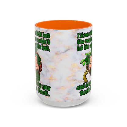 turtle race - Accent Mug (white marble)