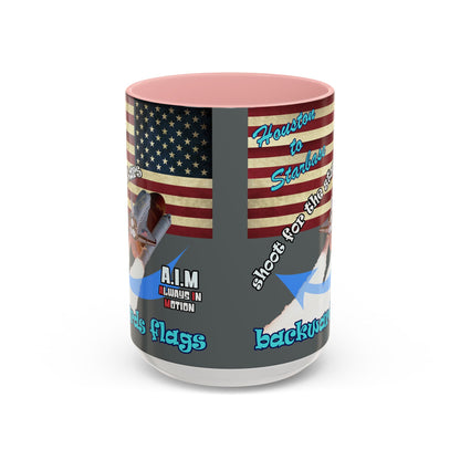 shoot for the stars - Accent Mug (dark grey)