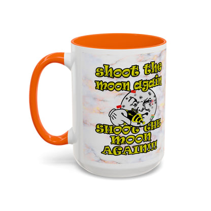 shoot the moon again - Accent Mug (white marble)