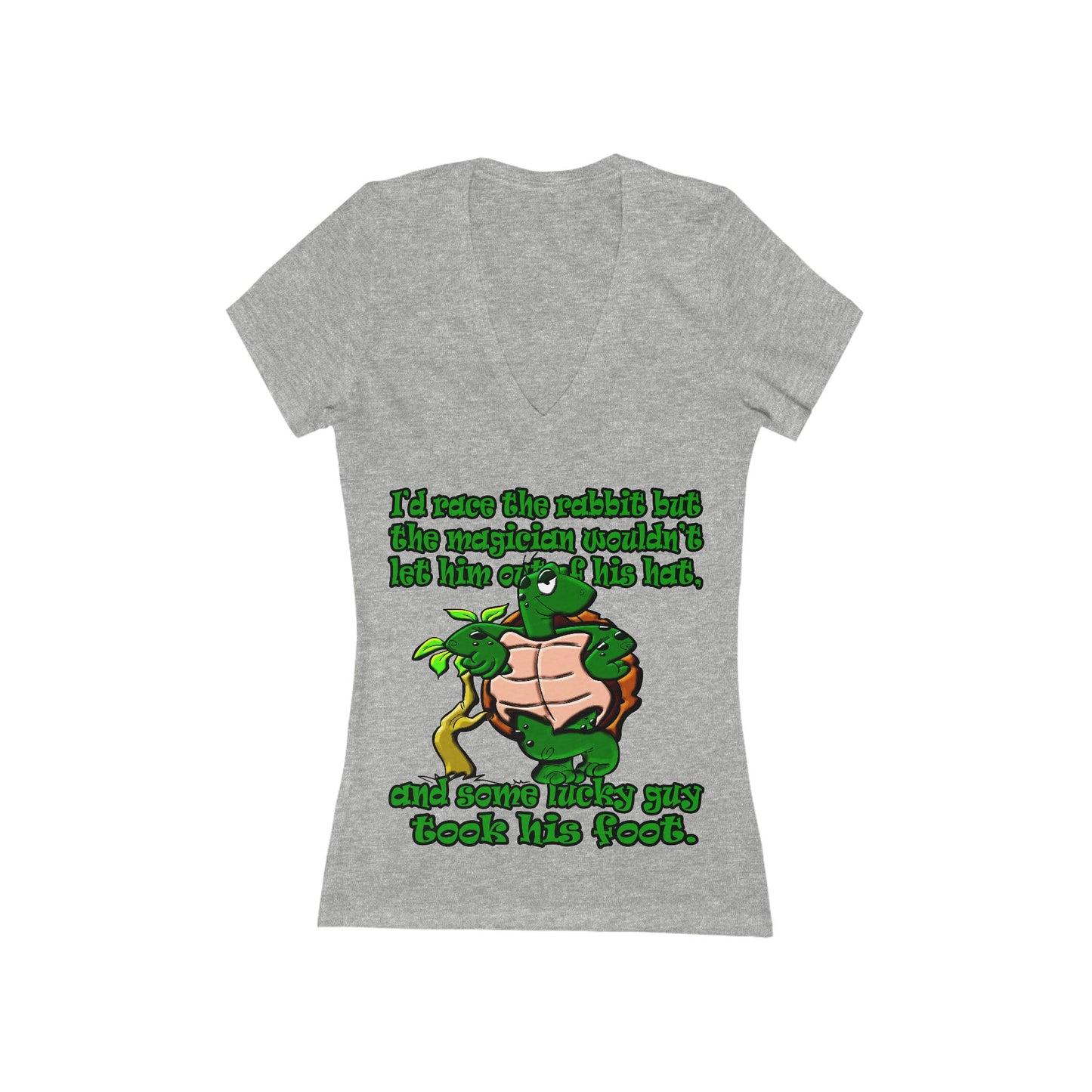 turtle race - Women's Jersey Short Sleeve Deep V-Neck Tee