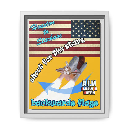shoot for the stars - framed canvas art (yellow)
