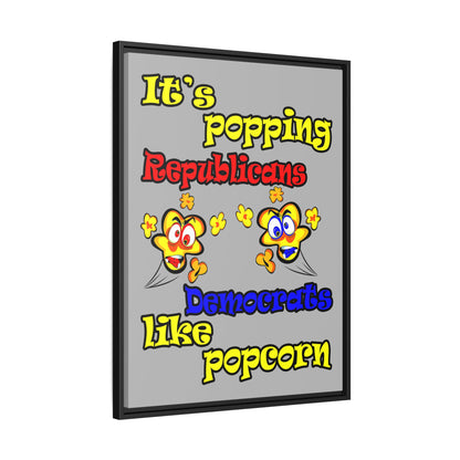 popping like popcorn - framed canvas art (light grey)