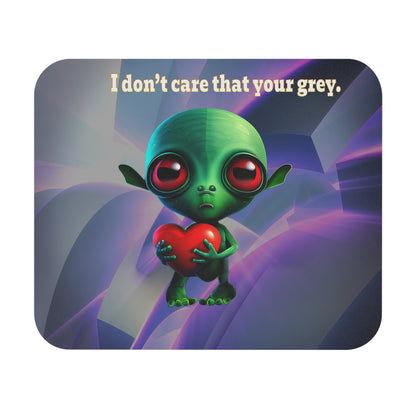 I don't care that your grey - Mouse Pad (Rectangle) (grey-pink wave)