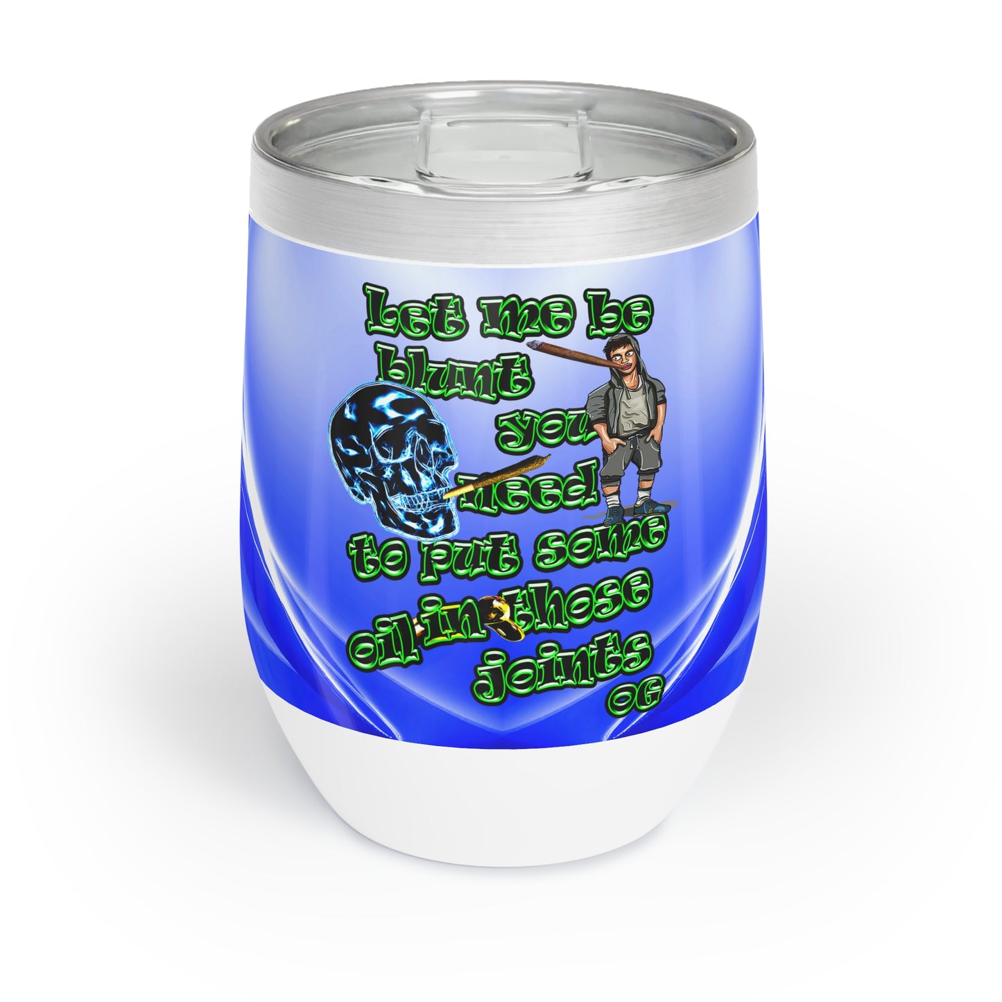 og - Chill Wine Tumbler (blue-white wave)