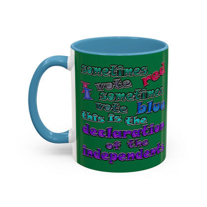 declaration of the independents - Accent Mug (dark green)