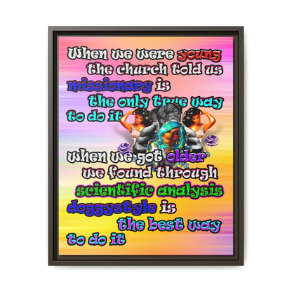 doggystyle - framed canvas art (color blur)