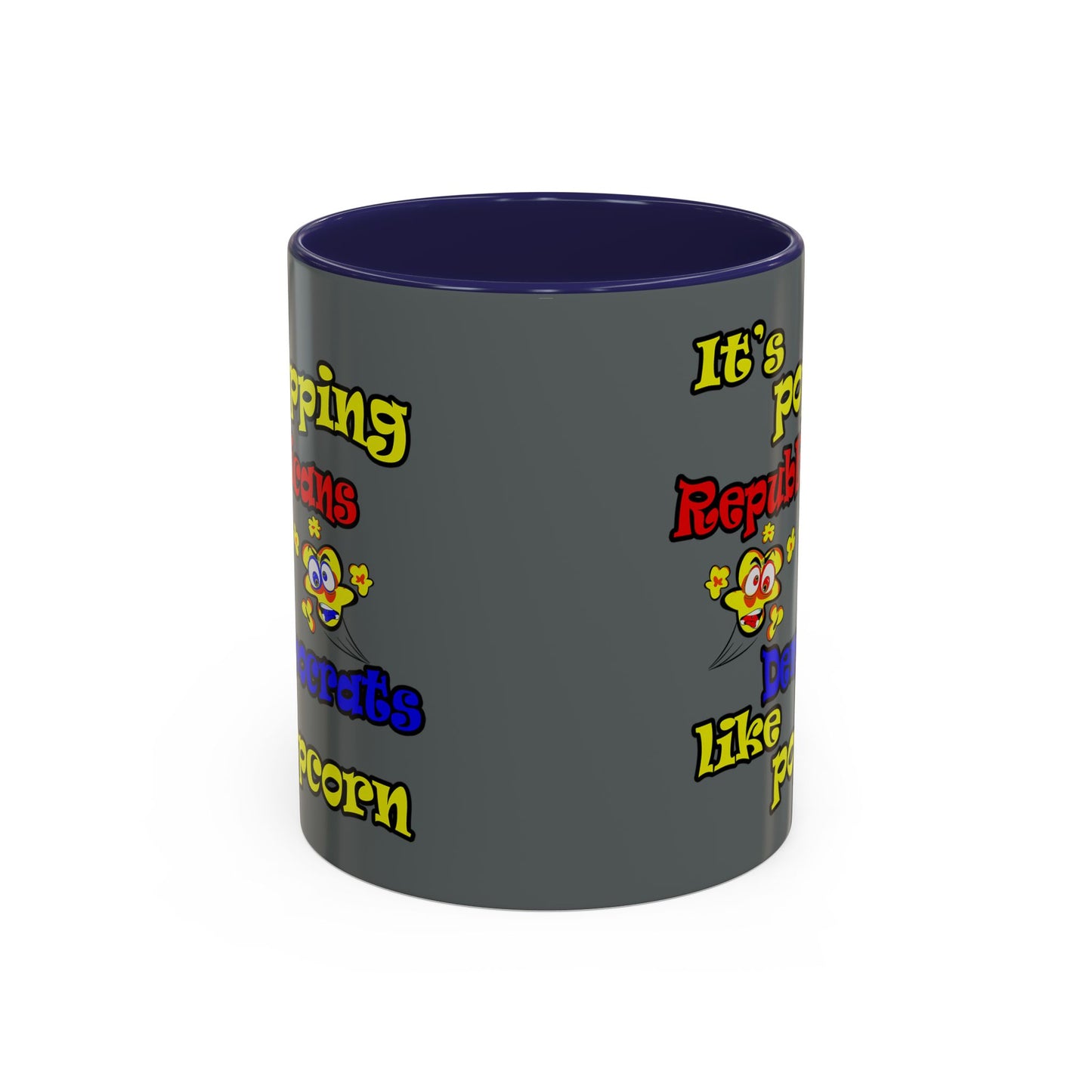 popping like popcorn - Accent Mug (dark grey)