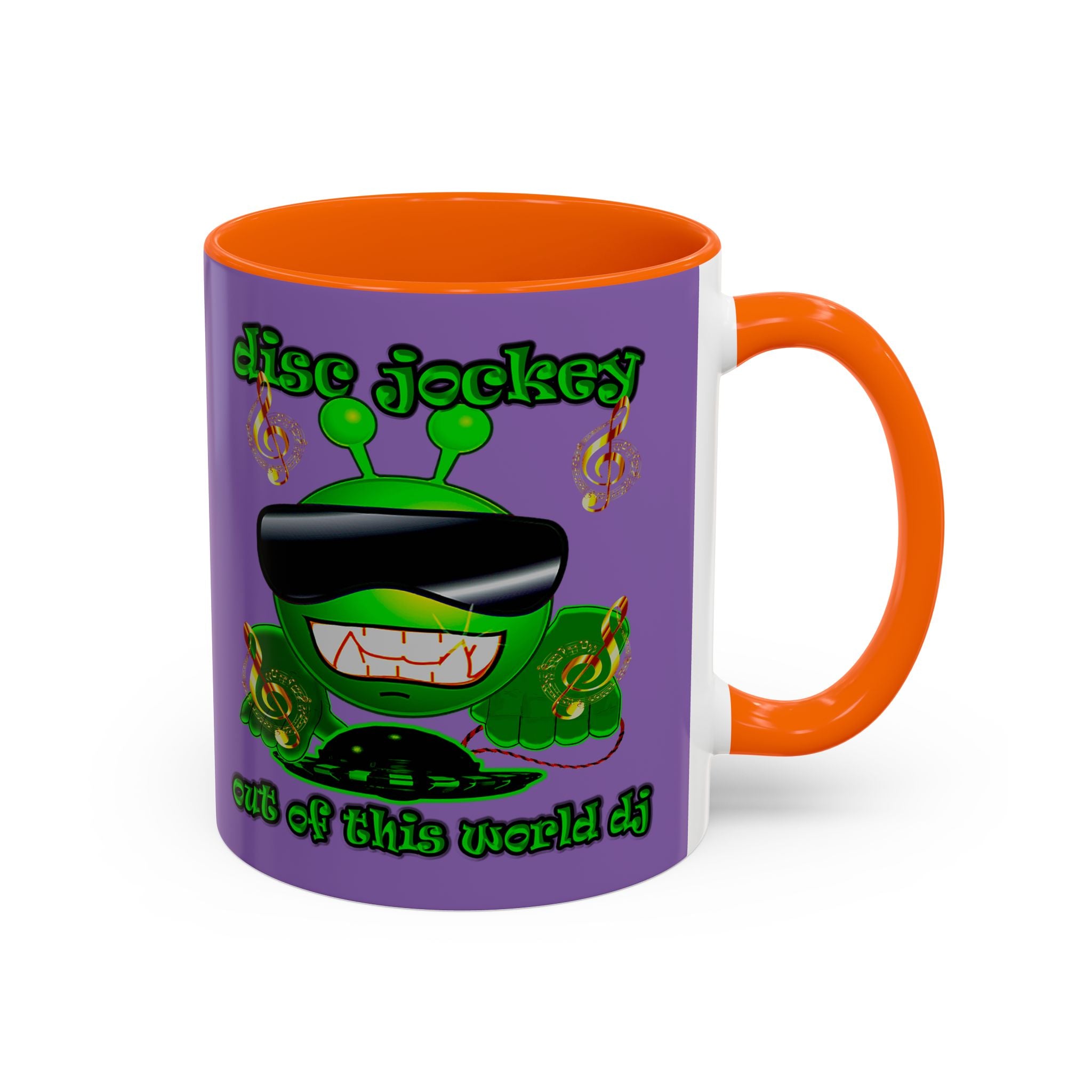 disc jockey - Accent Mug (light purple)